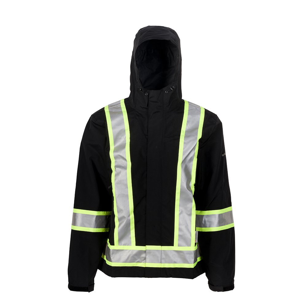 Grundéns Full Share Jacket Hi-Vis, Black Reflective