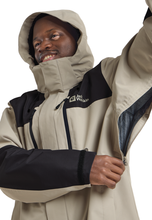 Jack Wolfskin Miesten Jasper 2L vedenpitävä takki, stone