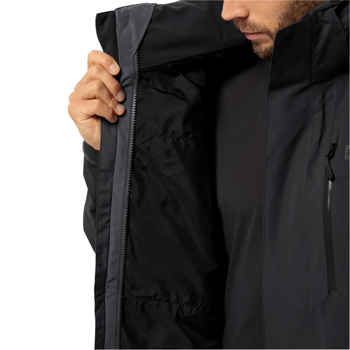 Jack Wolfskin Miesten Jasper 2L vedenpitävä takki, black