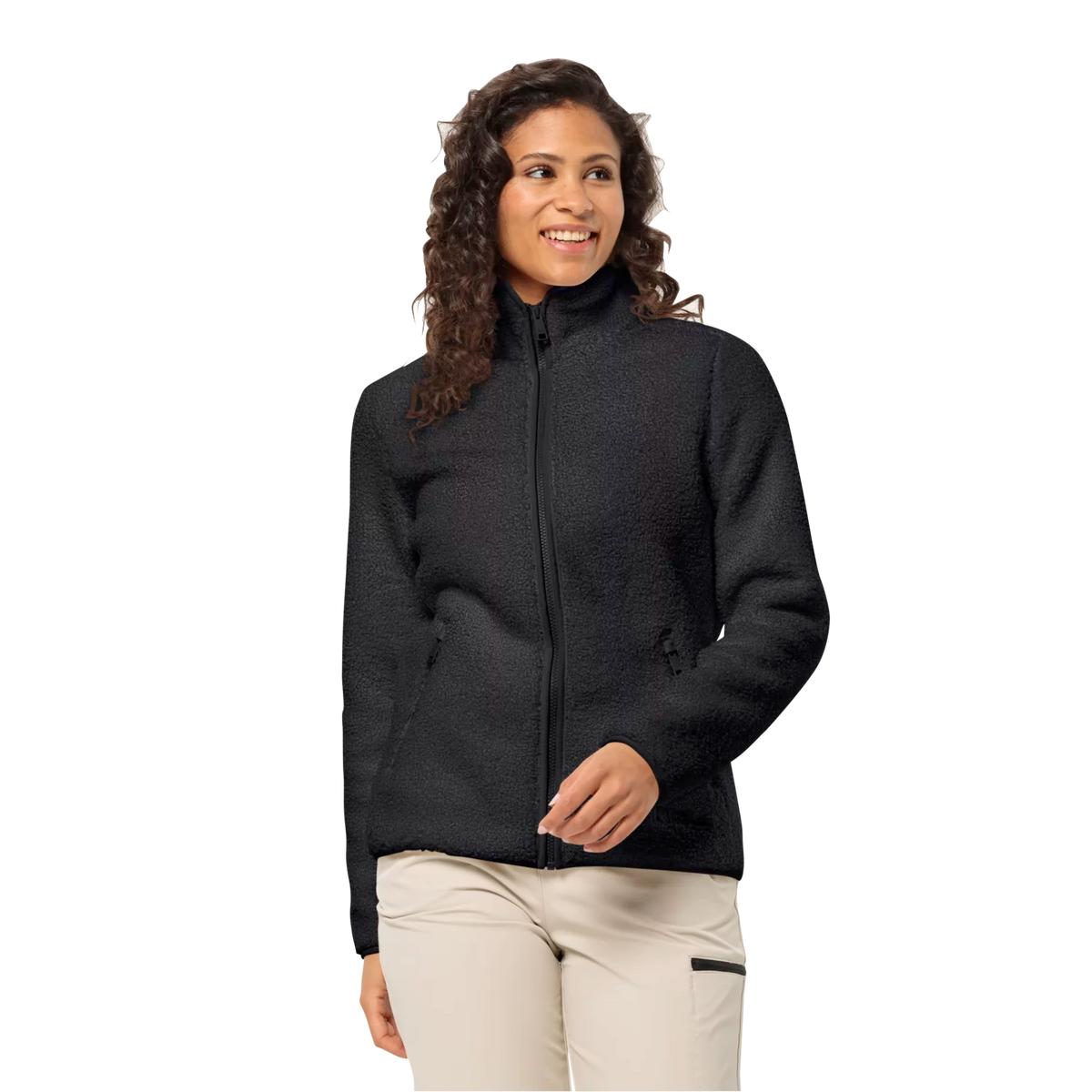 Jack Wolfskin Naisten High Curl fleecetakki (edellinen malli), black