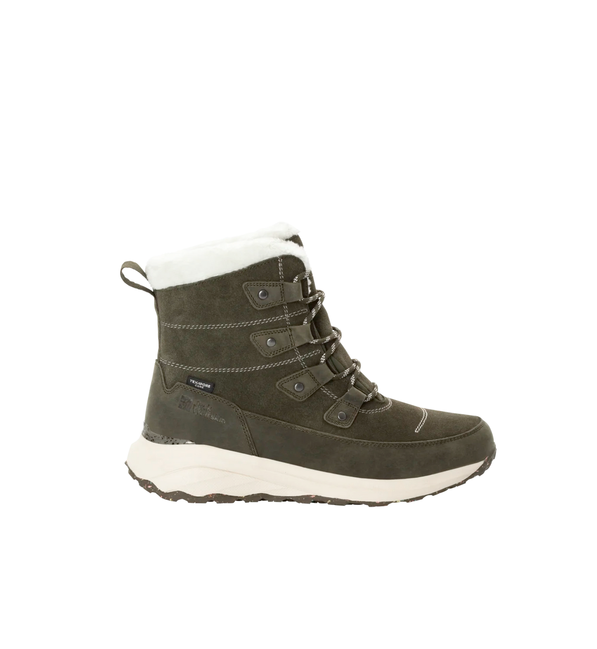 Jack Wolfskin Naisten Dromoventure Texapore korkeavartinen talvikenkä, island moss