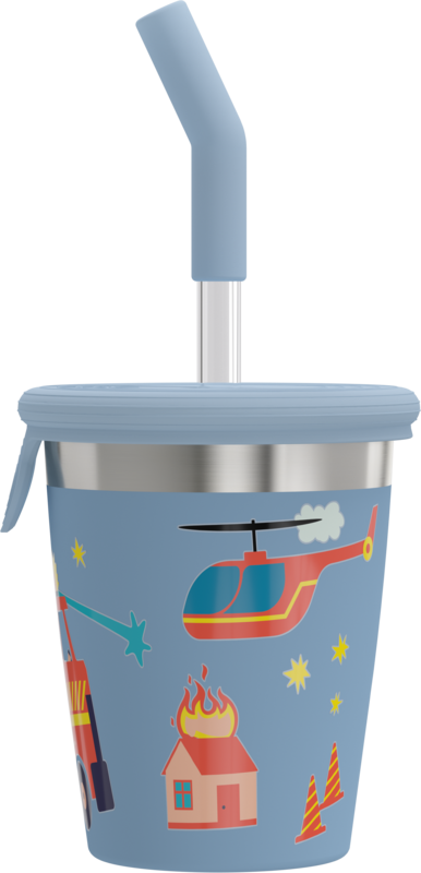 SIGG Kids Straw Cup - children's straw cup Pompier 0.35L