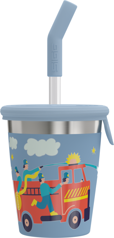 SIGG Kids Straw Cup - children's straw cup Pompier 0.35L