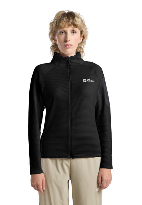 Jack Wolfskin Naisten Prelight FZ fleecetakki, black