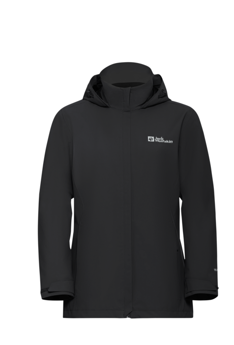 Jack Wolfskin Naisten Trailtime 2-kerroksinen kuoritakki, black