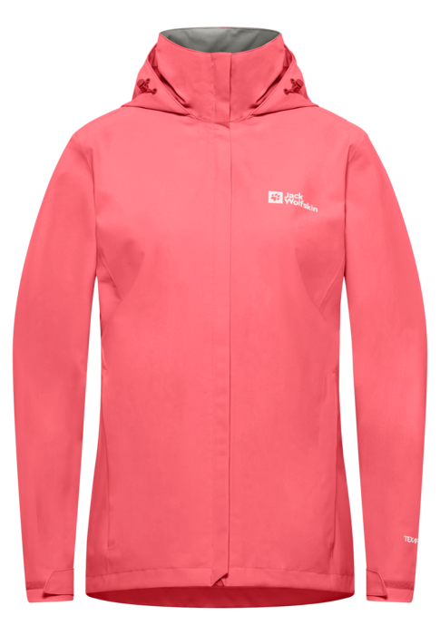 Jack Wolfskin Naisten Trailtime 2-kerroksinen kuoritakki, sunset coral