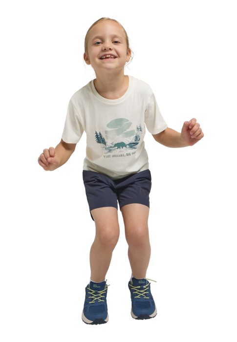 Jack Wolfskin Lasten Graphic Cotton t-paita, PRINT cotton white