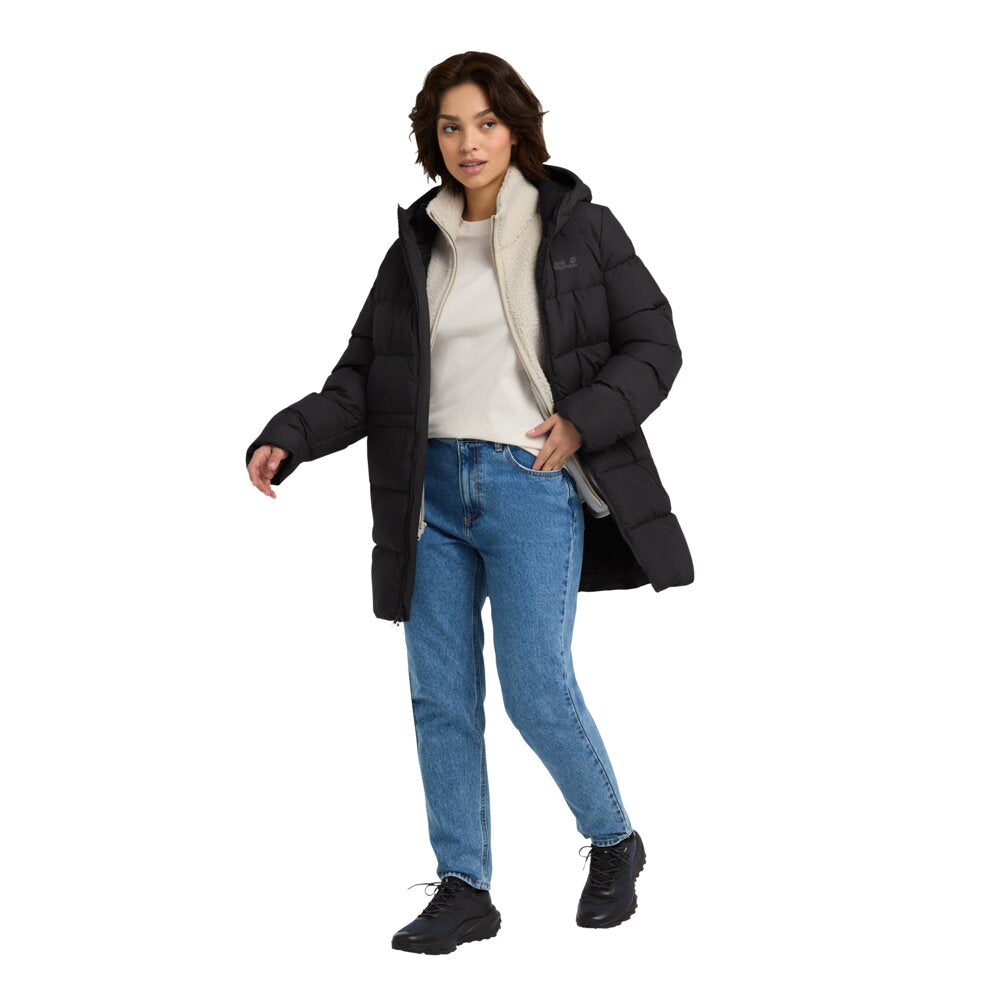 Jack Wolfskin Frozen Palace Long JKT RDS - lämmin untuvatakki kierrätysmateriaalista
