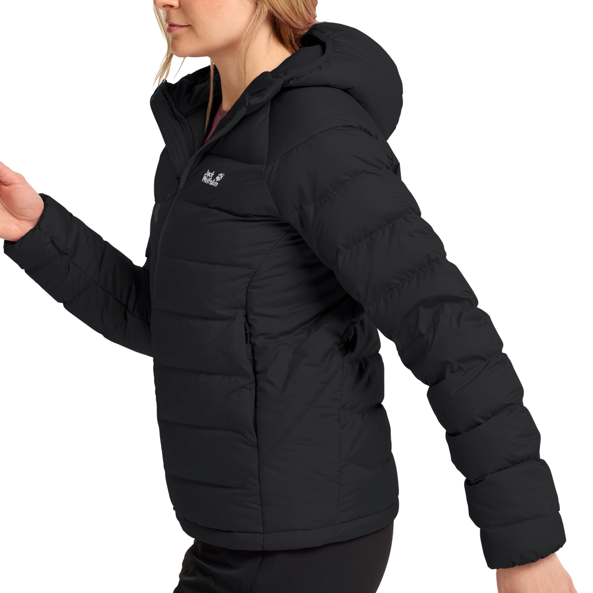 Wild Pass Down Hoody W RDS black – bonge.fi