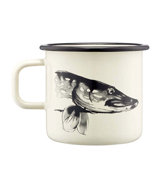 TEEMU JÄRVI ENAMEL MUG PIKE & TROUT 5.5DL