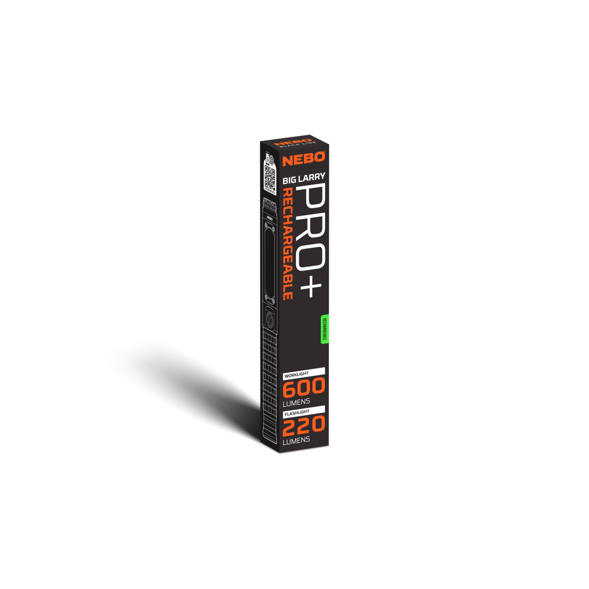 Nebo Big Larry Pro Plus ladattava työvalaisin - Black Line