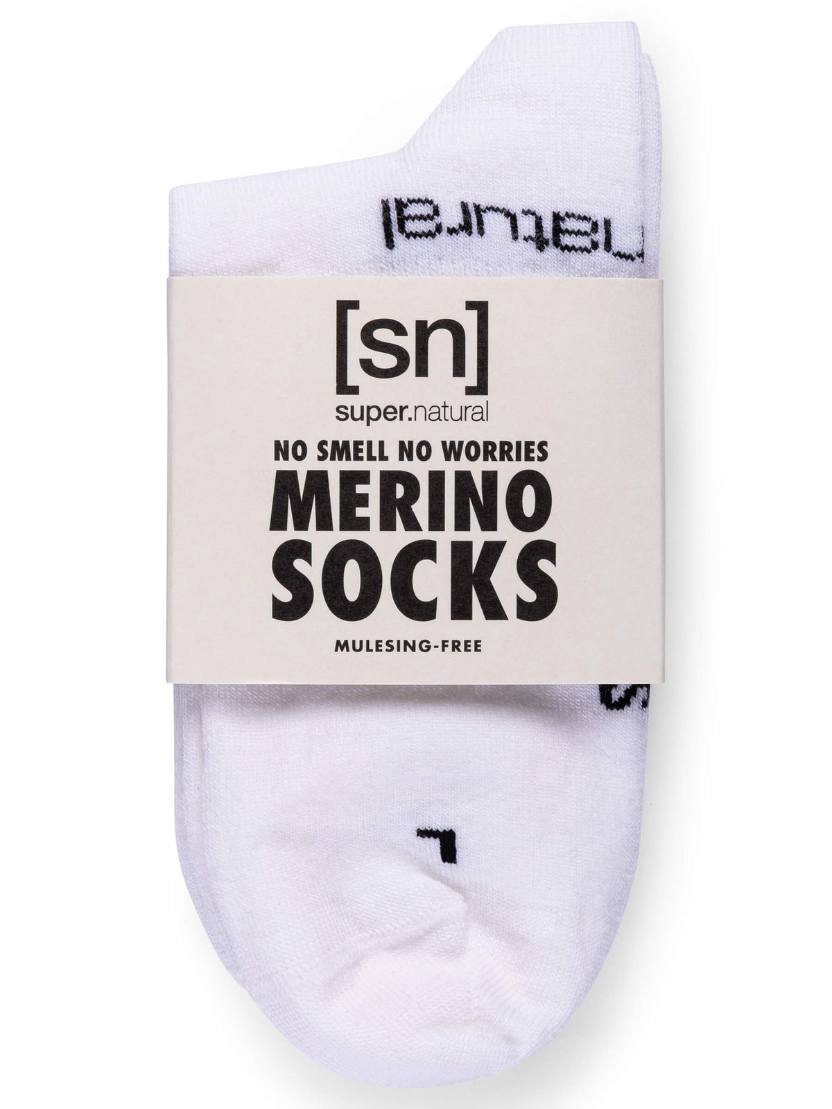 super.natural Sneaker 2-Pack merinovillaiset sukat, Fresh White/Jet Black