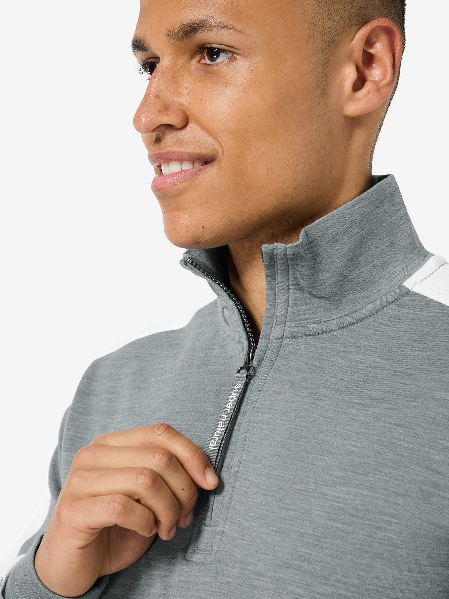 super.natural Colorado Zip Turtleneck miesten merinopaita