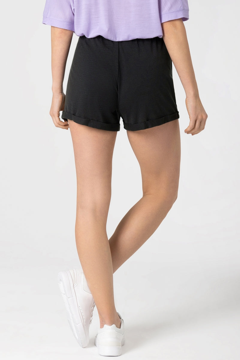 super.natural Wide naisten merinovillaiset shortsit