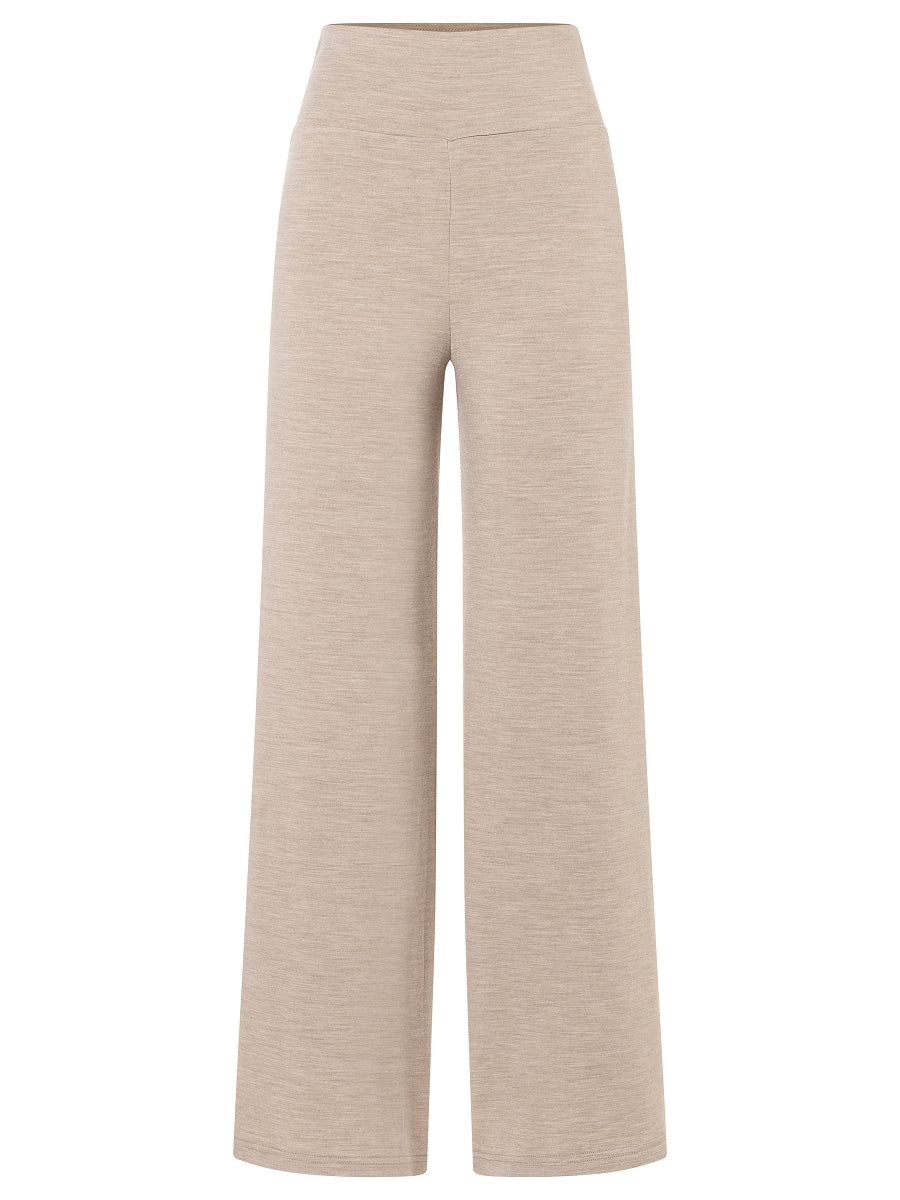 Naisten Comfy Culotte -housut, väri Vintage Khaki Melange – tuotekuva edestä