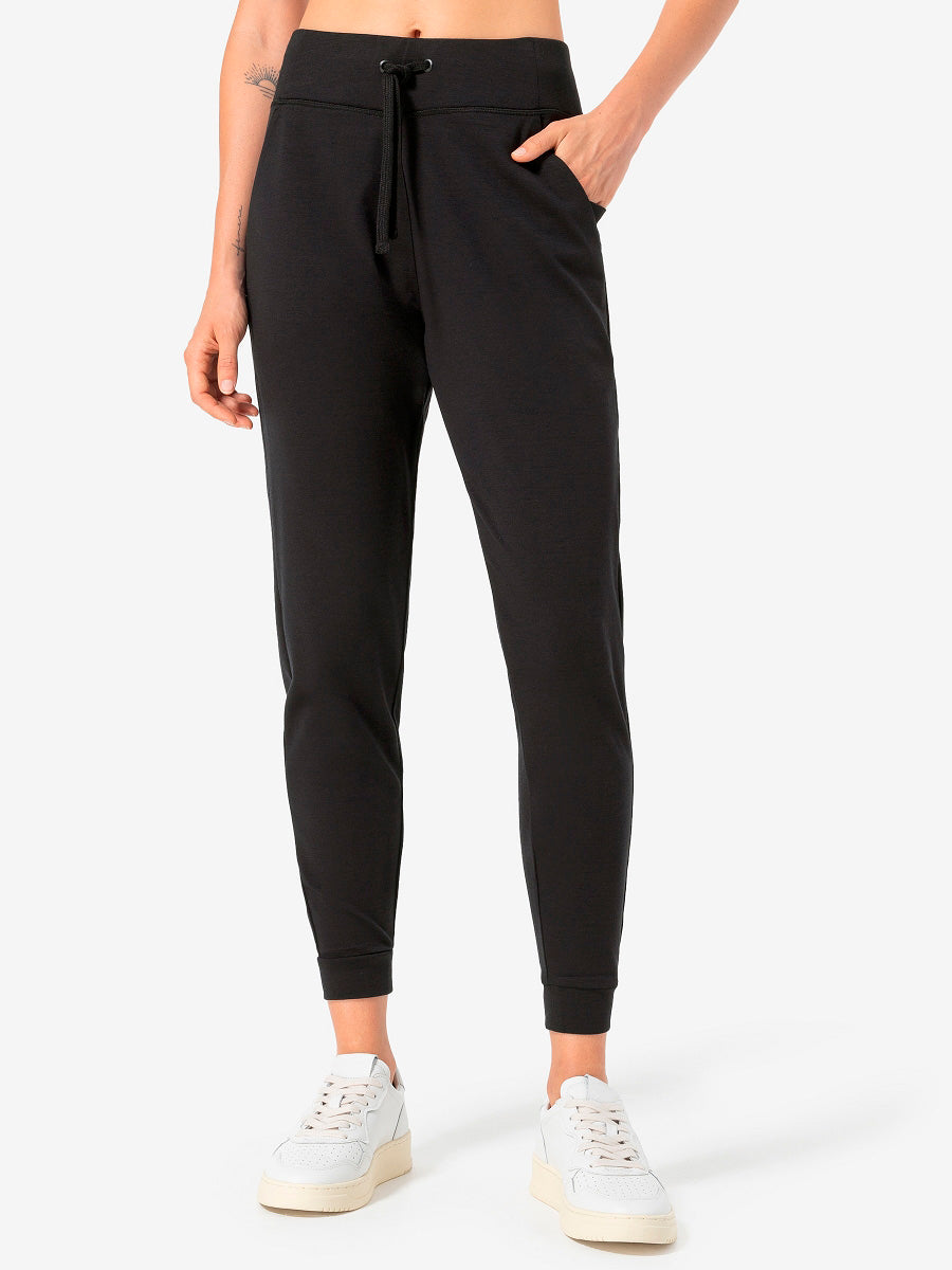 super.natural Yobo naisten merinovillaiset housut, Jet Black
