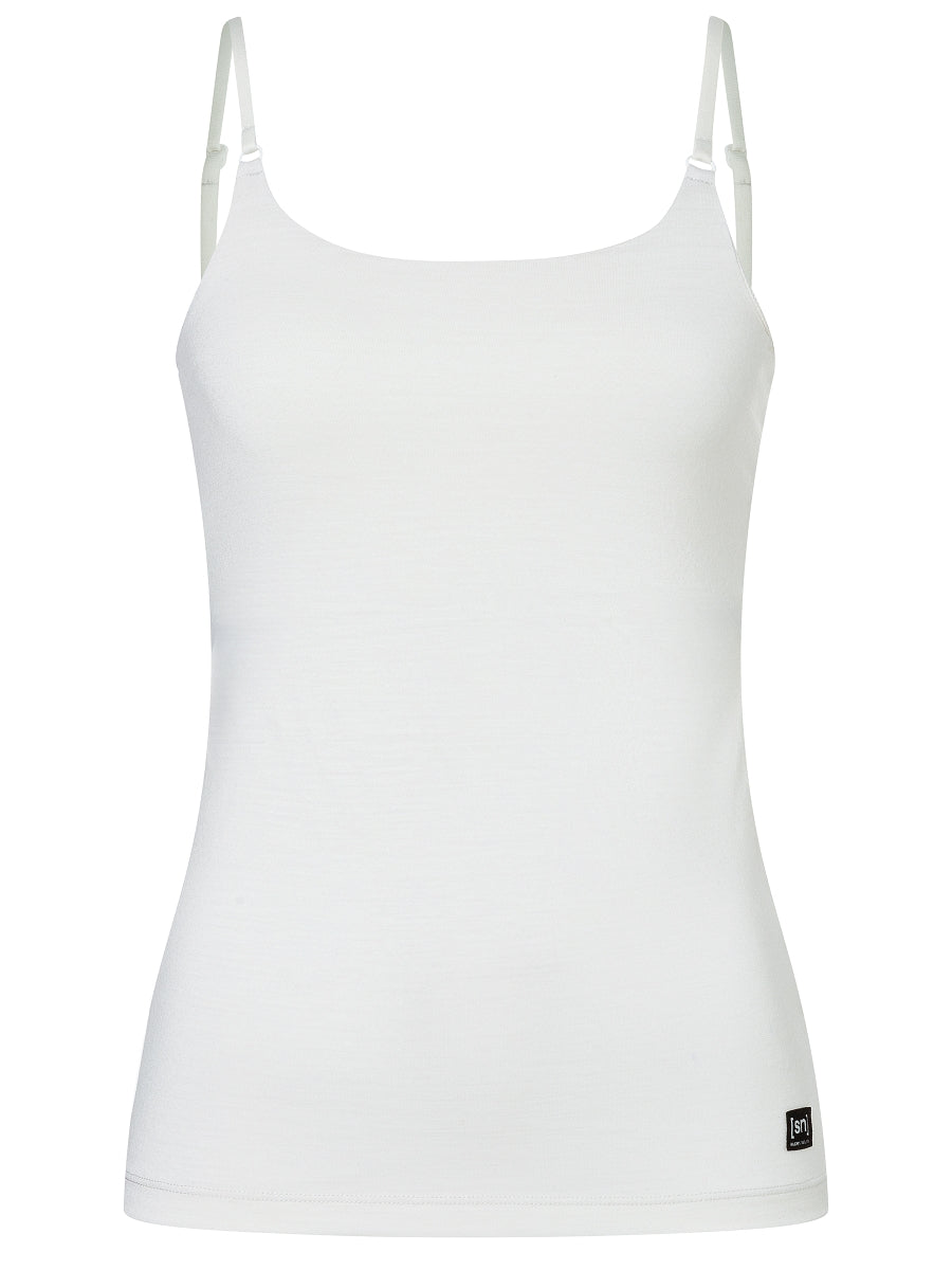 super.natural Cosy naisten merinovillainen toppi, Fresh White