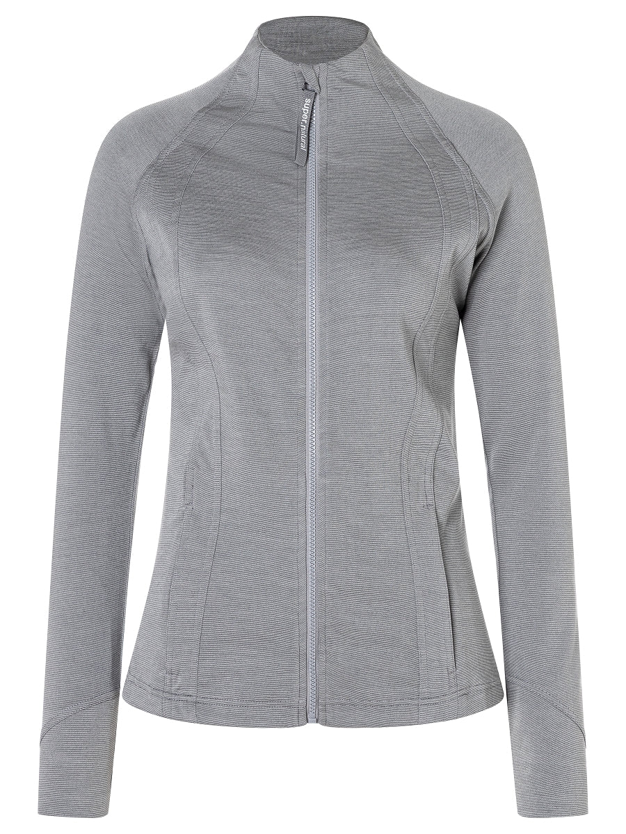 super.natural Movement naisten merinovillainen takki, Cashmere Grey Melange/Jet Blac