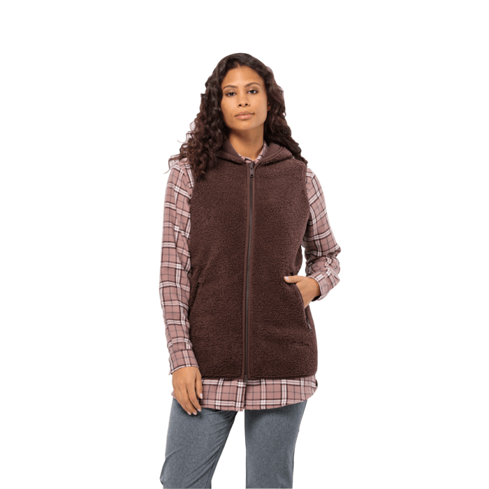 Jack Wolfskin High Curl Long Vest W, boysenberry