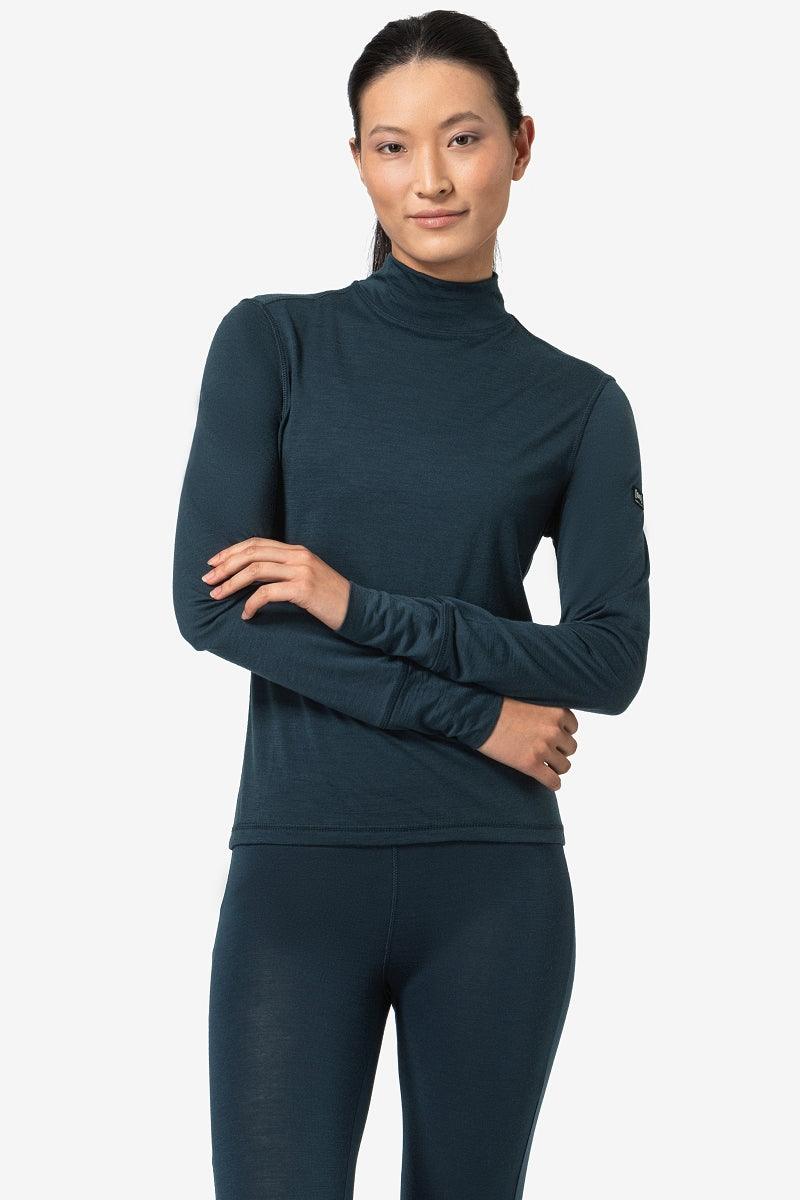 super.natural Tundra175 Turtleneck naisten merinopaita, Blueberry