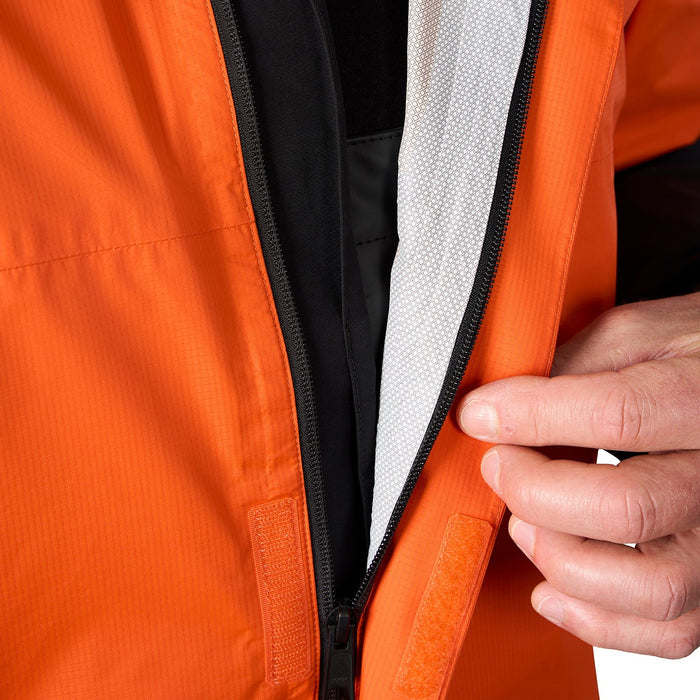 Dual Center Front Storm Placket w/ Interior Rain Gutter