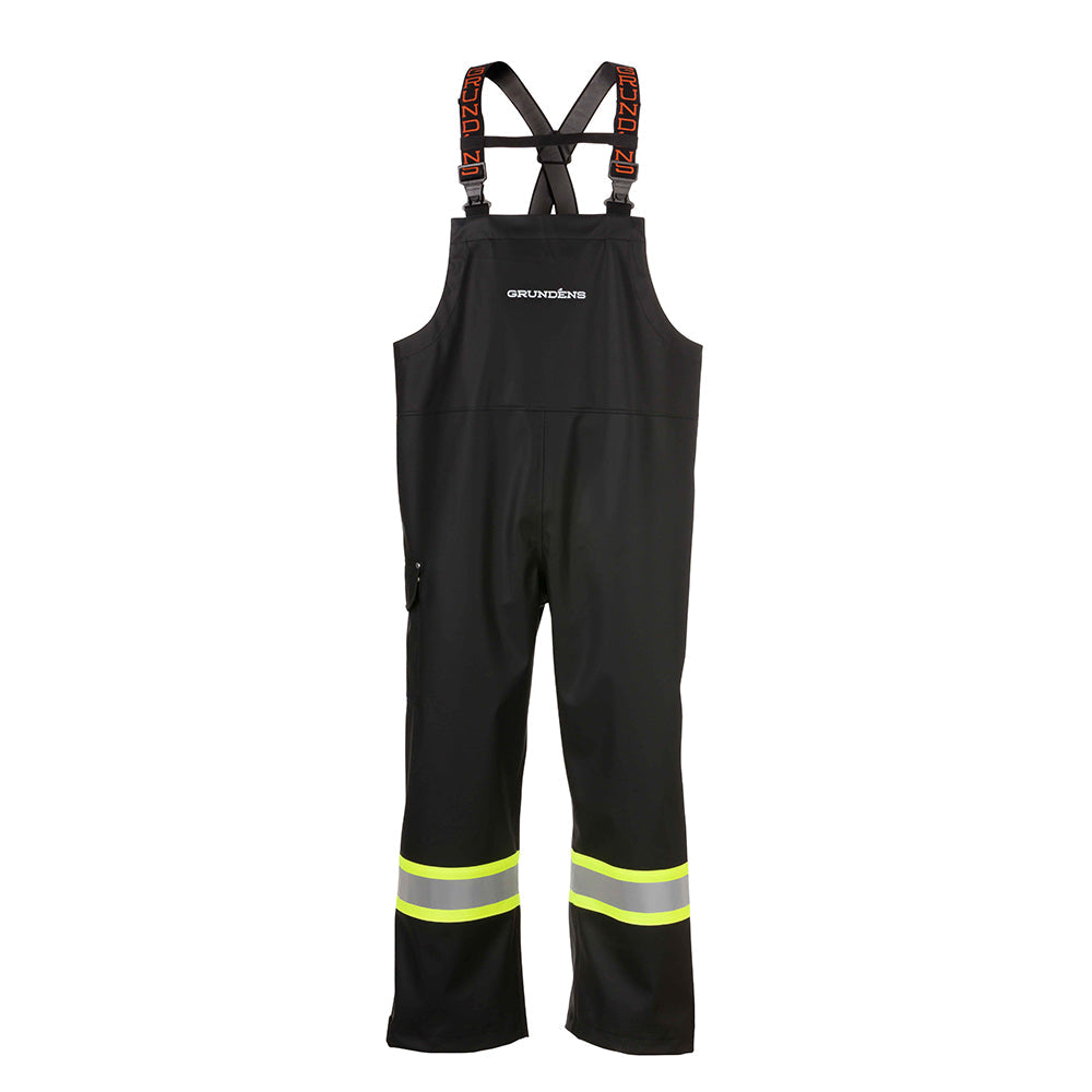 Grundéns Neptune Commercial Grade Hi-Vis Bib, Black Reflective