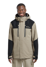 Jack Wolfskin Miesten Jasper 2L vedenpitävä takki, stone