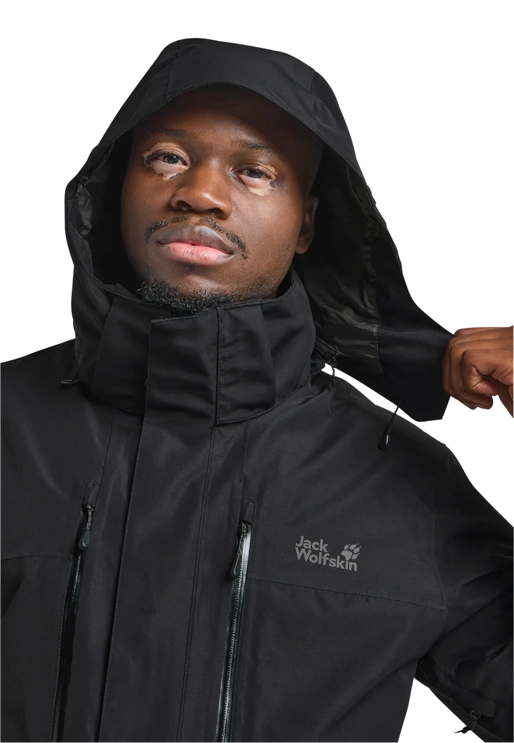 Jack Wolfskin Miesten Jasper 2L vedenpitävä takki, black