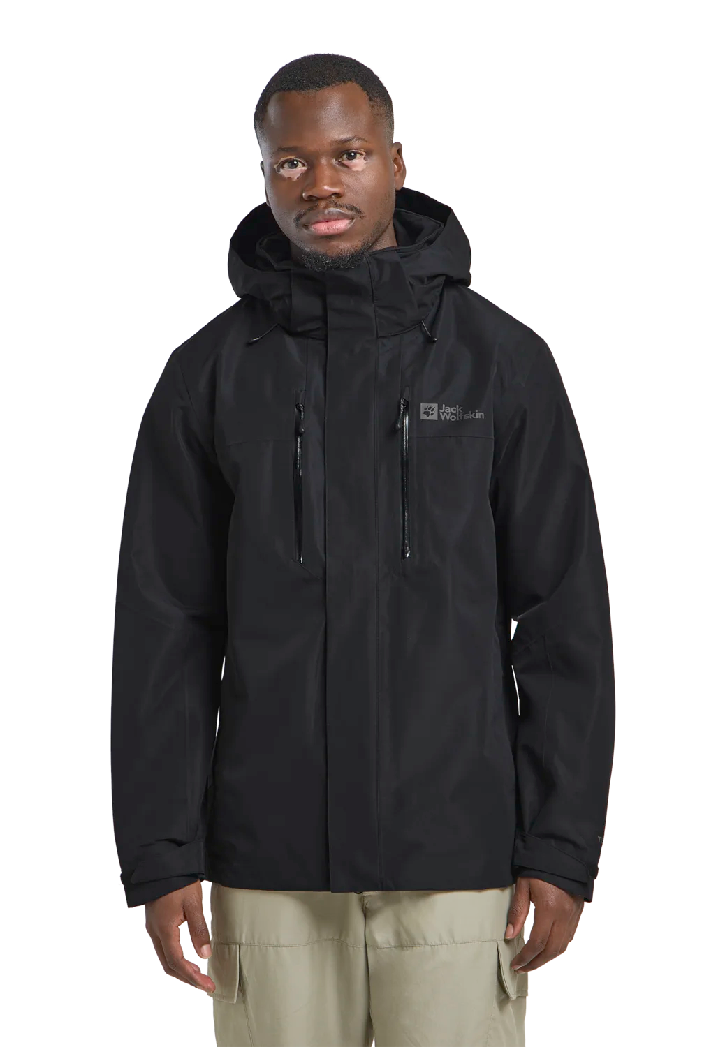Jack Wolfskin Miesten Jasper 2L vedenpitävä takki, black