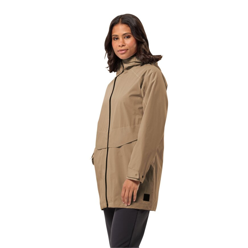 Jack Wolfskin Mainkai Long JKT W, sand storm