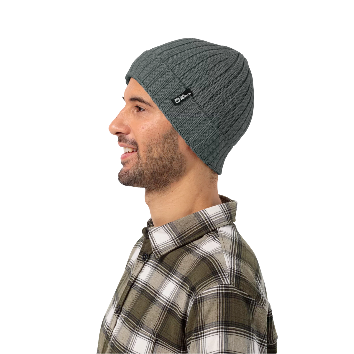Jack Wolfskin Rib Knit Ribbineulottu pipo, slate green