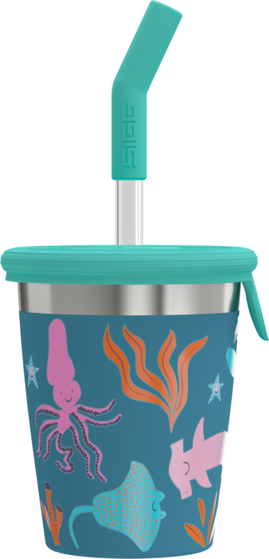 SIGG Kids Straw Cup - children's straw mug blue 0.35L