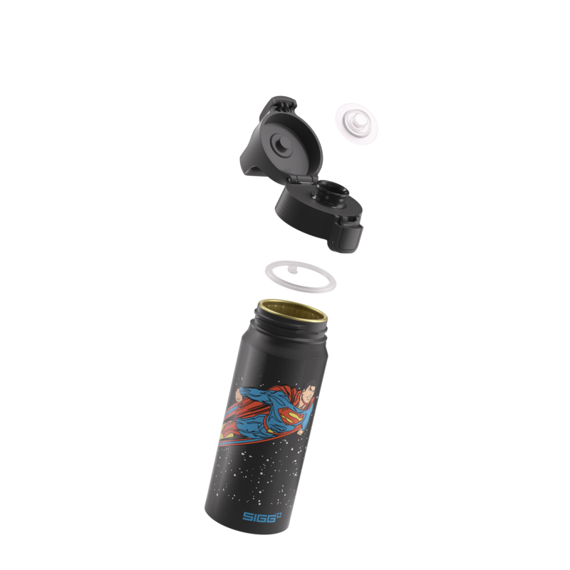 SIGG WMB ONE SUPERMAN BLACK WATER BOTTLE 0.6L