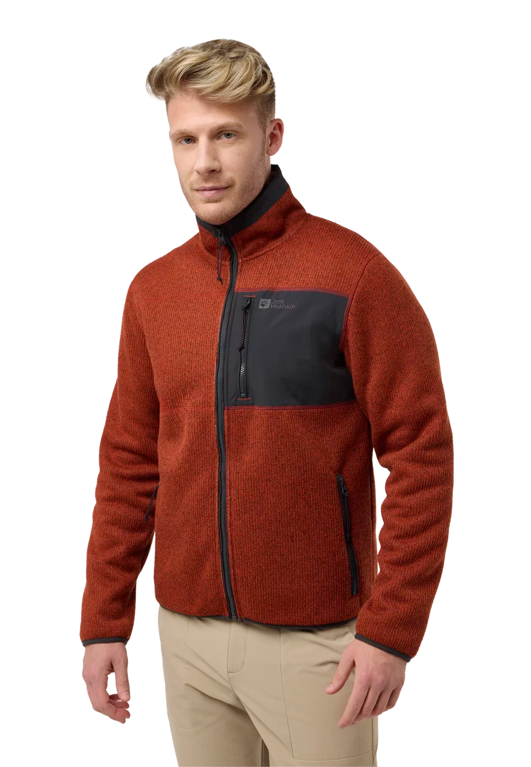 Jack Wolfskin Miesten Kaminfeuer fleecetakki, intense rust