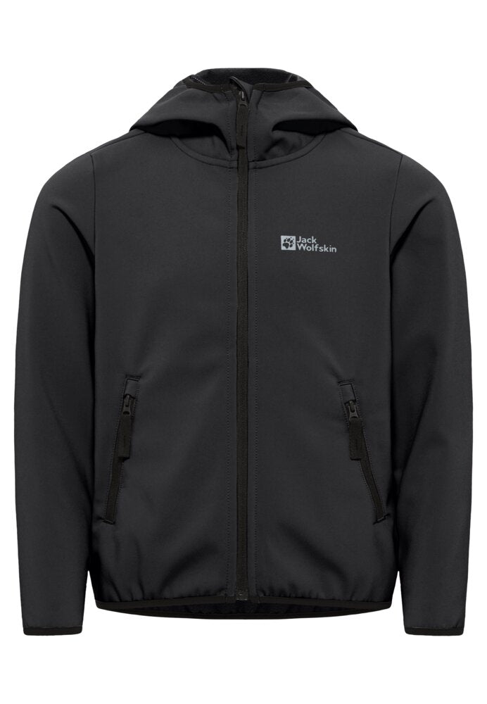Jack Wolfskin Lasten Fourwinds Softshell takki, granite black