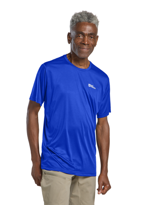 Jack Wolfskin Miesten Tech t-paita, vibrant blue