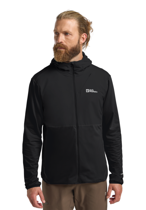 Jack Wolfskin Miesten Prelight Trail hupullinen takki, black