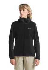 Jack Wolfskin Naisten Prelight Trail hupullinen takki, black