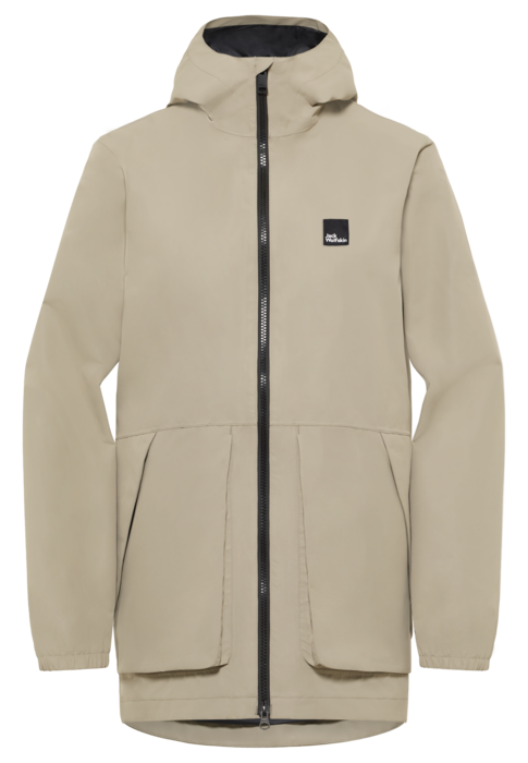 Jack Wolfskin Naisten Terraview 2L Parka takki, stone