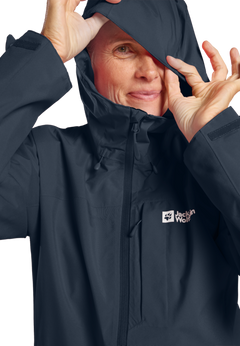 Jack Wolfskin Naisten Tempest 2-kerroksinen kuoritakki