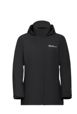 Jack Wolfskin Naisten Trailtime 2-kerroksinen kuoritakki, black