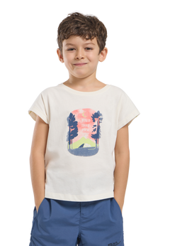 Jack Wolfskin Lasten Graphic Girls t-paita, PRINT cotton white