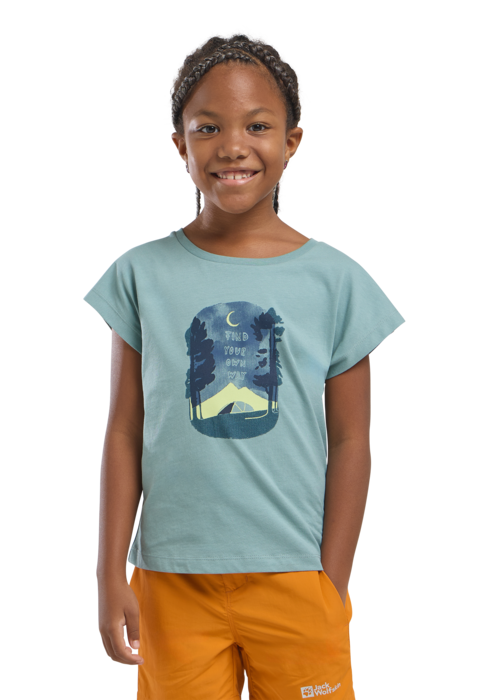 Jack Wolfskin Lasten Graphic Girls t-paita, PRINT soft jade