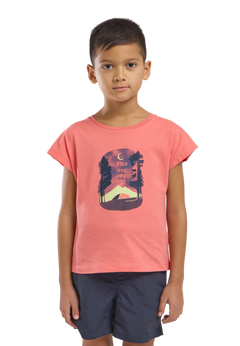 Jack Wolfskin Lasten Graphic Girls t-paita, PRINT sunset coral