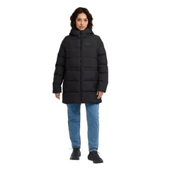 Jack Wolfskin Frozen Palace Long JKT RDS - lämmin untuvatakki kierrätysmateriaalista, black