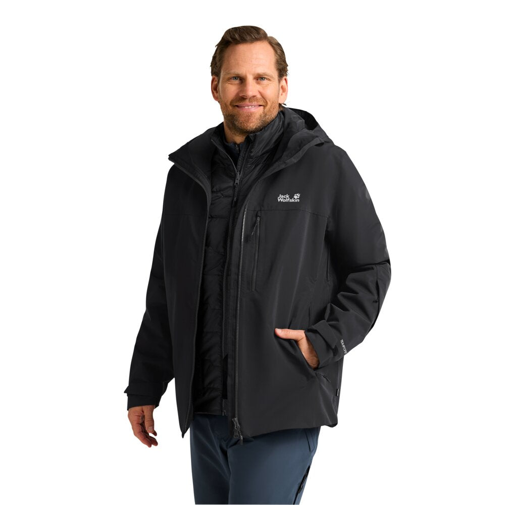Jack Wolfskin Miesten Flowline 3in1 vedenpitävä laskettelutakki