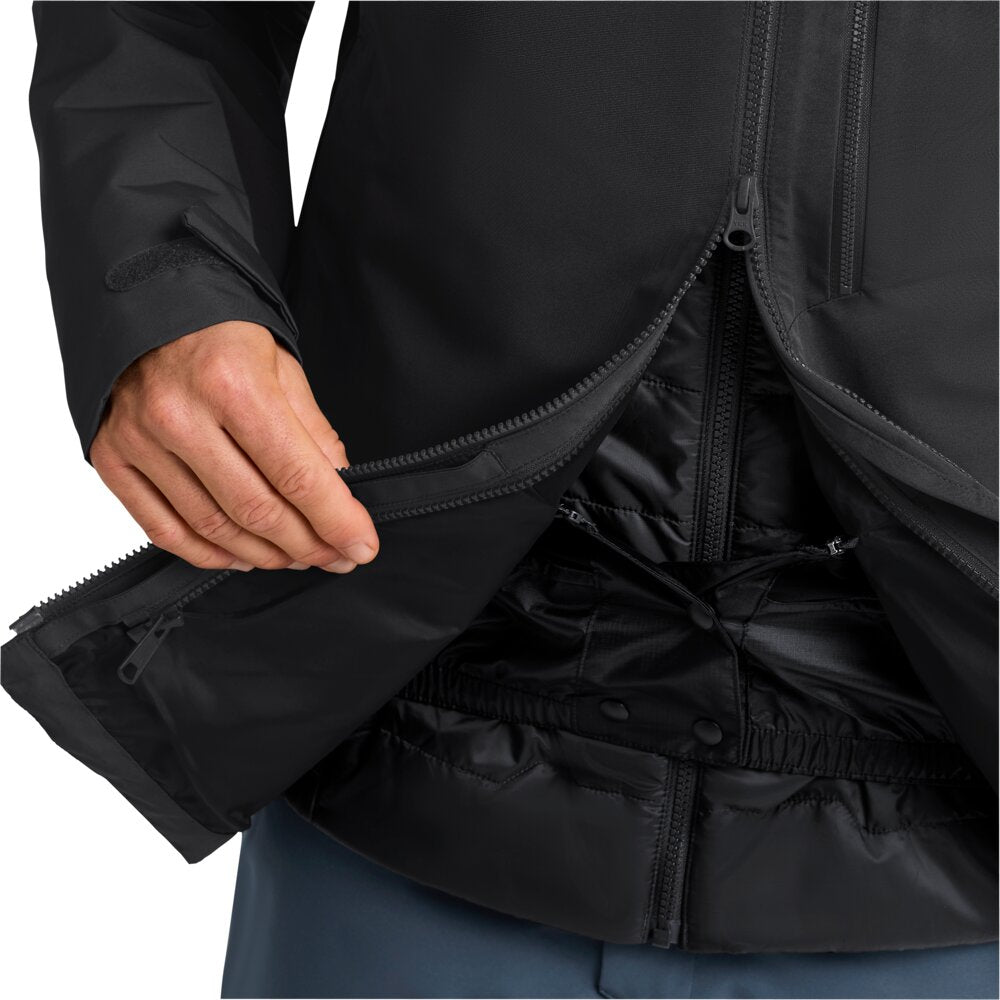 Jack Wolfskin Miesten Flowline 3in1 vedenpitävä laskettelutakki