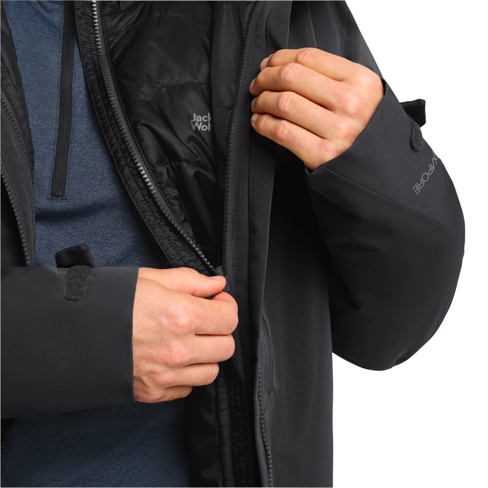 Jack Wolfskin Miesten Flowline 3in1 vedenpitävä laskettelutakki