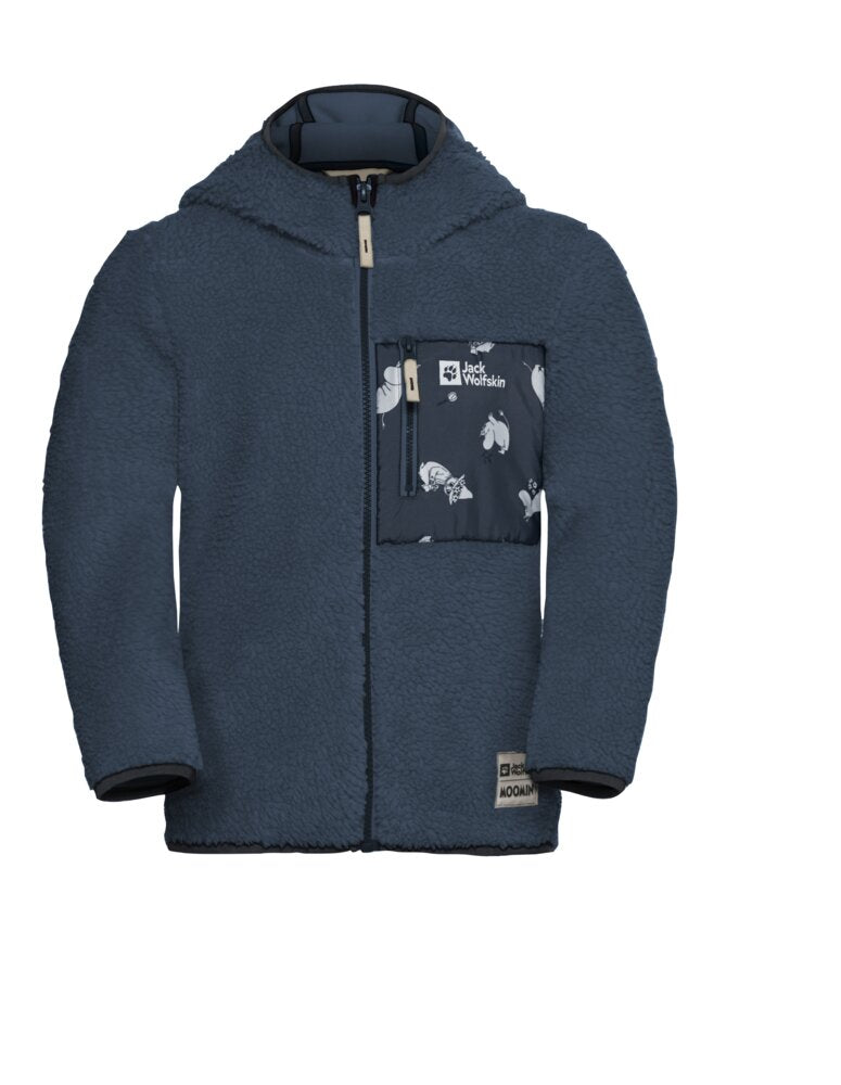 Jack Wolfskin Lasten Muumi Ice Curl fleecehuppari, midnight sky