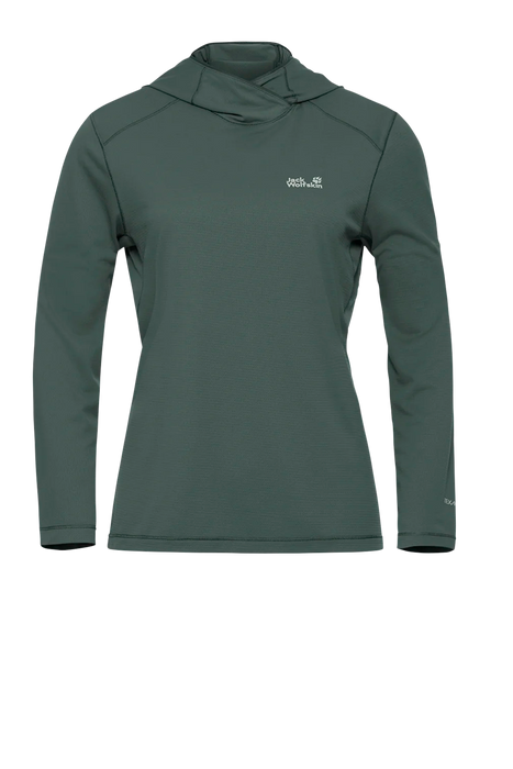 JACK WOLFSKIN NAISTEN HUPULLINEN PRELIGHT SUNCOOL UV-PAITA